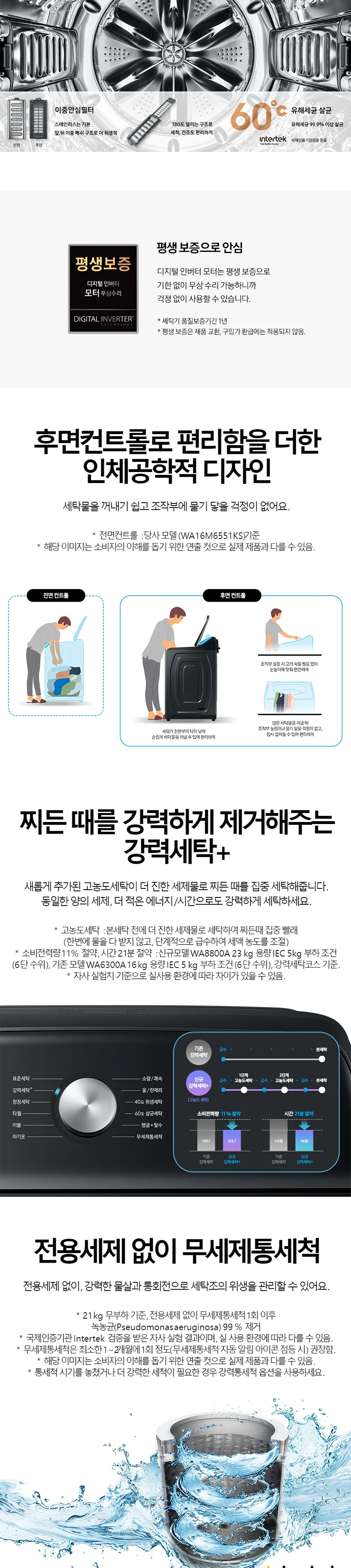 삼성 그랑데 통버블 세탁기 23kg (블랙) 상세정보 2