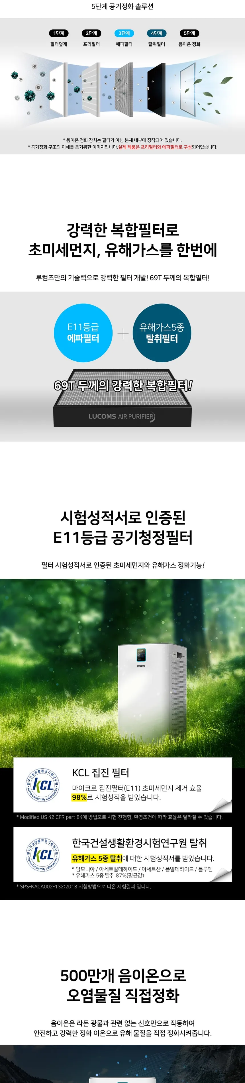 루컴즈 공기청정기 28평형 상세정보 2