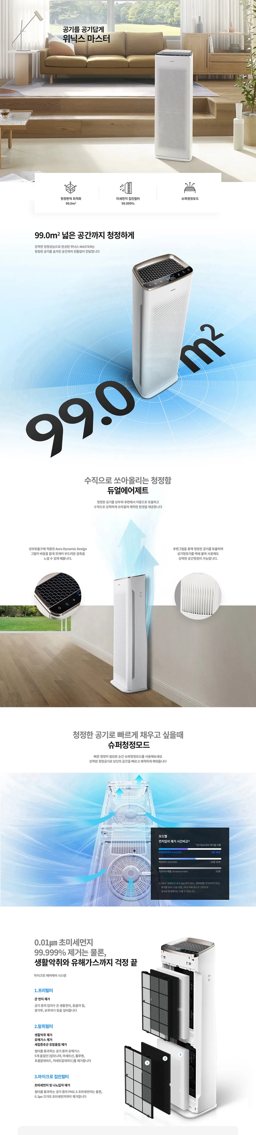 위닉스 공기청정기 마스트 30평형 상세정보 1
